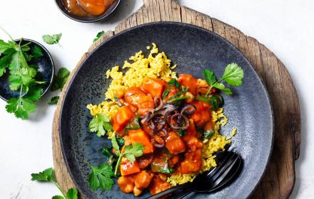 Simply Pieces, Sweet Potato, Spinaach and chickpea Curry