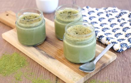 Crème au thé matcha