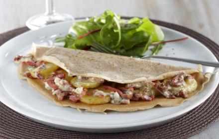 Galette au sarrazin façon tartiflette