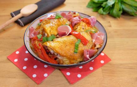 Poulet basquaise à l'italienne