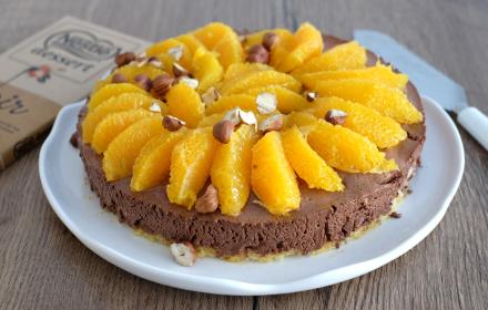 Dacquoise croustillante orange chocolat