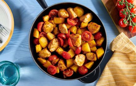 Poêlée de pomme de terre poulet...