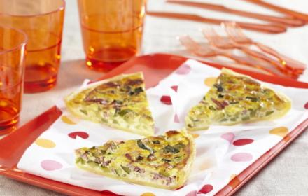 Quiche lorraine aux courgettes