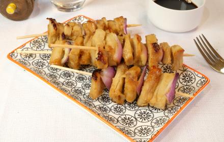 Brochettes d'Emincés de soja au gingembre