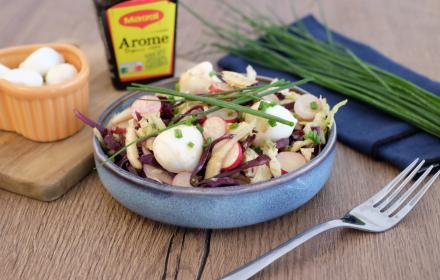 Salade de choux et mozzarella