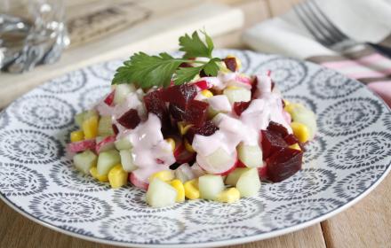Salade croquante multicolore