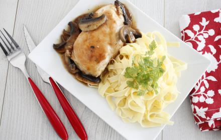 Escalopes de poulet aux champignons