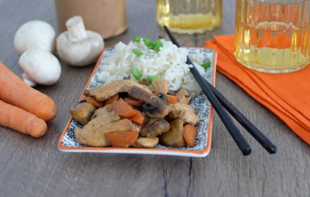 Poulet sauté aux légumes
