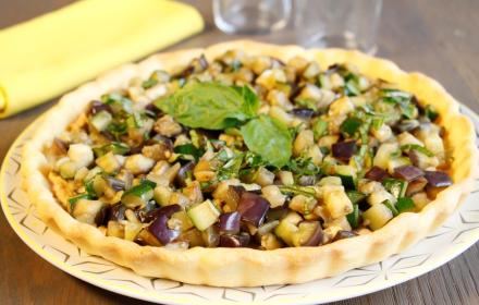 Tarte froide aux légumes grillés