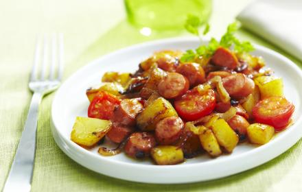 Poêlée de pommes de terre aux Knacki