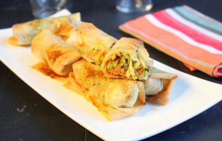 Nems de porc aux légumes croquants à l'Actifry