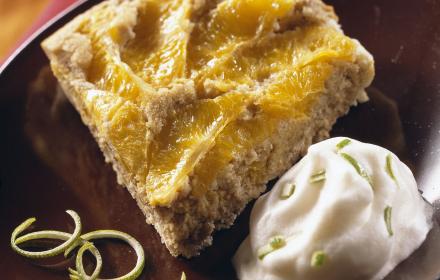 Tatin a l'orange et sa mousse d'ananas