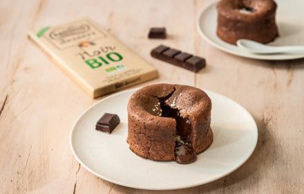 Fondant chocolat bio et fleur de sel