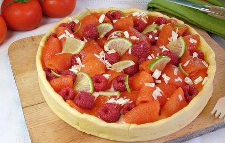 Tarte sucrée à la tomate