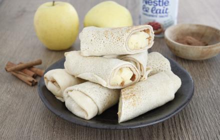 Crêpes pommes raisin