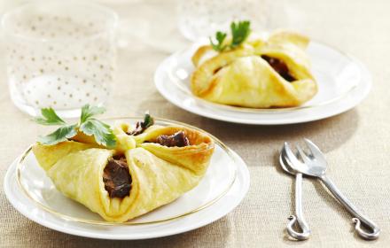 Feuilletés aux cèpes et au foie gras