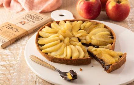 tarte aux pommes et chocolat