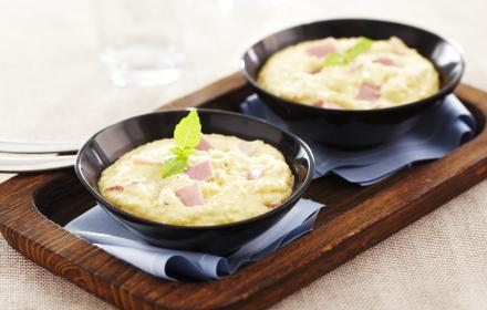 Oeufs brouillés au jambon