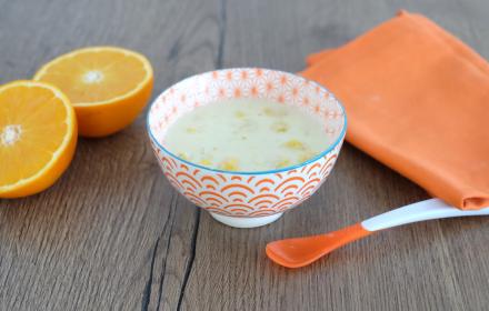 Crème de riz à la fleur d'oranger et à l'orange