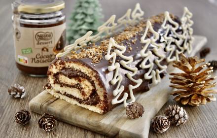 Bûche de Noël à la pâte à tartiner Nestlé Dessert
