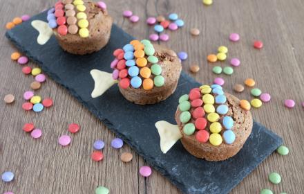 Cup cake poisson d'avril Smarties