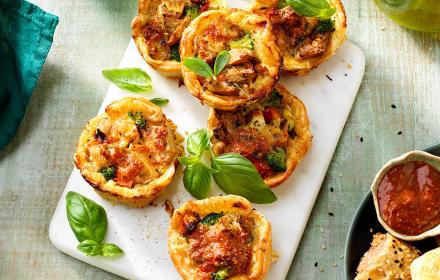 Mini Quiches with Marinated Pieces