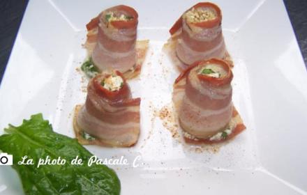 Petits rouleaux de poitrine farcis aux epinards et fromage frais (pas avant avril 2008)