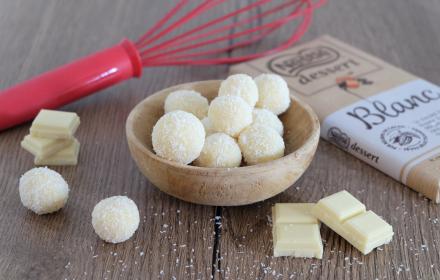 Truffes de chocolat blanc et coco