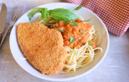 Escalope de soja à la napolitaine