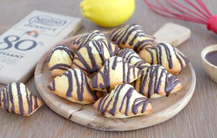 Madeleines citron et chocolat noir puissant