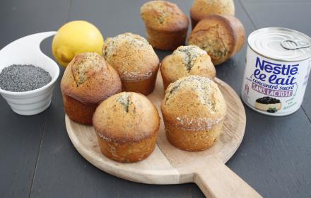 Muffins Citron pavot sans lactose