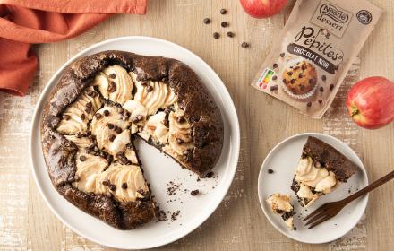 Tarte rustique pommes chocolat
