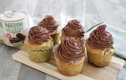Cupacake avocat graines de chia chocolat