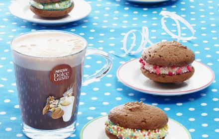 Whoopie pie, crème au chocolat blanc