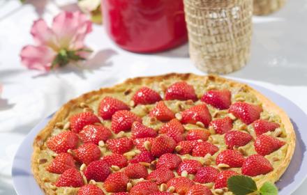 Tarte a la compote de rhubarbe