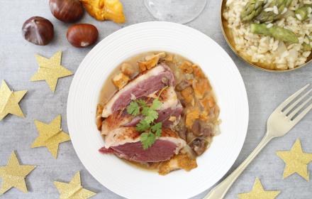 Magret de canard risotto
