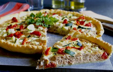 Quiche au thon et olives