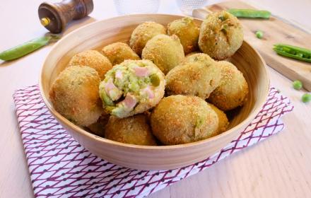 Boulettes croustillantes petit pois jambon
