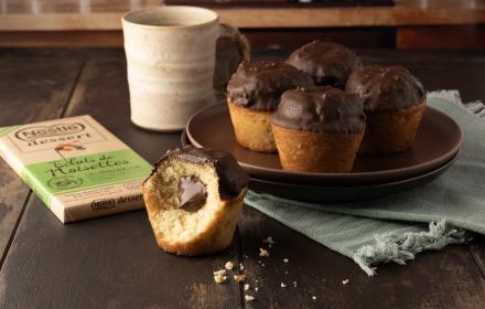Muffin au yaourt coeur de pâte à tartiner façon rocher