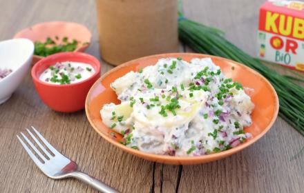 Salade cde pommes de terre au fromage blanc et ciboulette