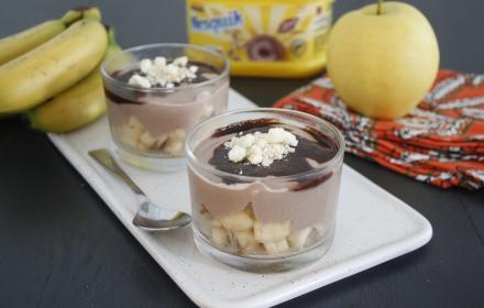 Verrine biscuitée aux fruits et Nesquik