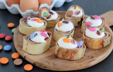 Rouleaux de crêpes aux Smarties