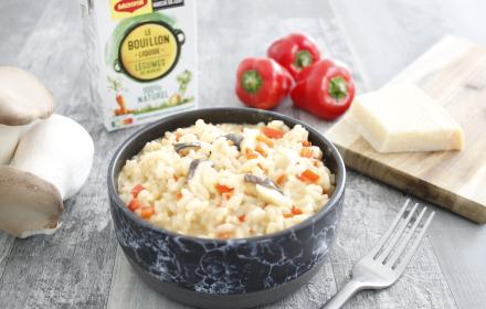Risotto de légumes au parmesan