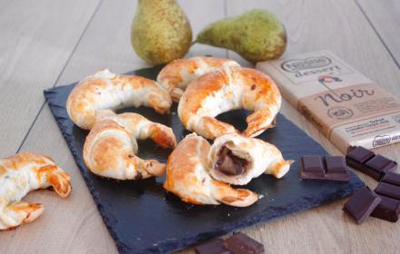 croissant feuilleté poire chocolat