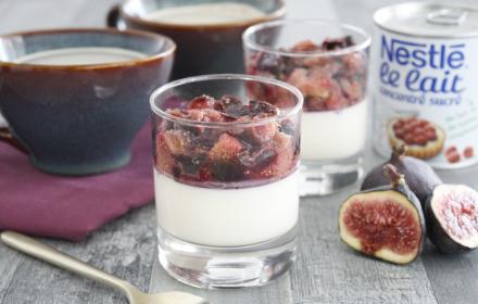 Panna cotta aux figues et lait concentré