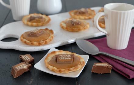 Mini tartelettes croustillantes au caramel toffee