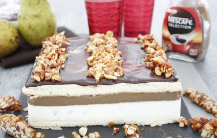 Bavarois poire café cacahuète chocolat