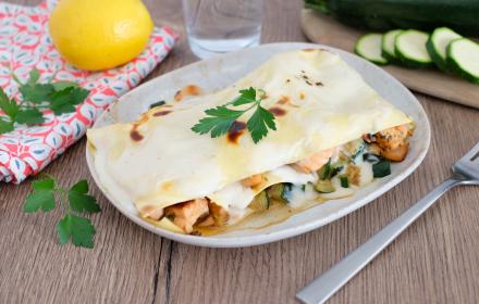 Lasagne saumon citron et courgette