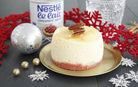Gateau moelleux poire biscuit rose