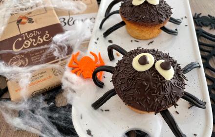 Muffins araignée d'Halloween